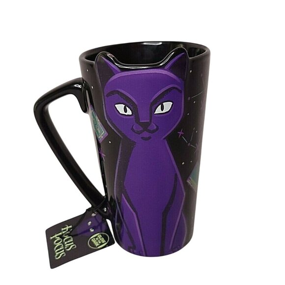 Disney Hocus Pocus Binx Black Glow-In-The-Dark Cat Mug 16 Oz - Picture 1 of 8